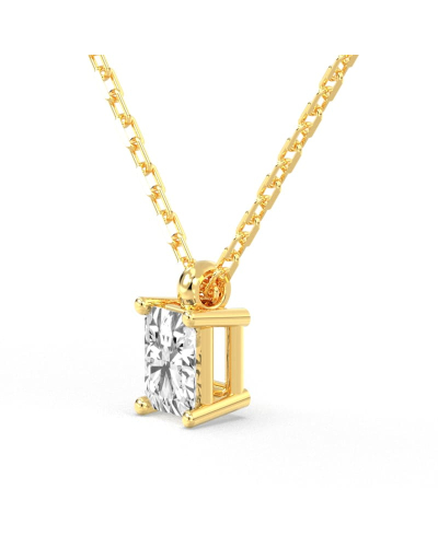 collier diamant coeur en or jaune 18k