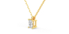 collier diamant coeur en or jaune 18k