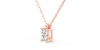 collier diamant coeur en or rose 18k