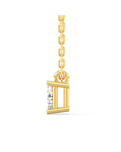 collier diamant coeur en or jaune 18k