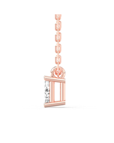 collier diamant coeur en or rose 18k