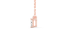 collier diamant coeur en or rose 18k