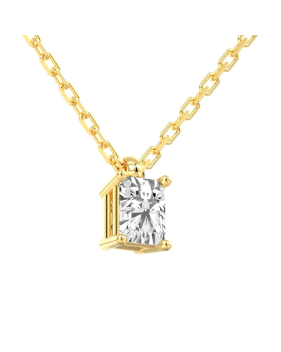 collier diamant coeur en or jaune 18k