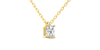 collier diamant coeur en or jaune 18k