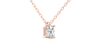 collier diamant coeur en or rose 18k