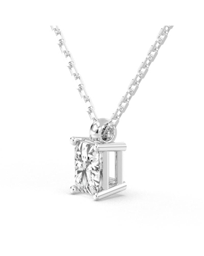 collier diamant coeur en or blanc 18k