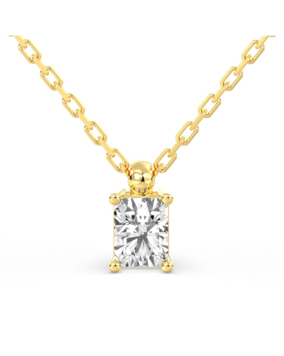 collier diamant coeur en or jaune 18k