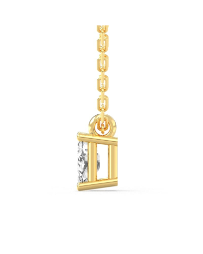 collier diamant coeur en or jaune 18k