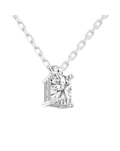 collier diamant coeur en or blanc 18k