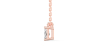 collier diamant coeur en or rose 18k