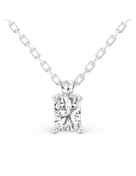 collier diamant coeur en or blanc 18k 2