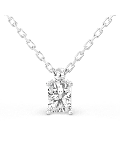 collier diamant coeur en or blanc 18k