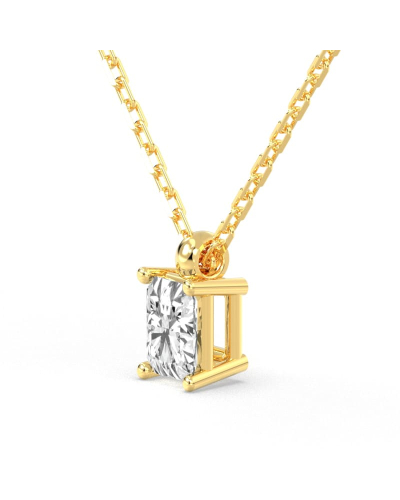 collier diamant coeur en or jaune 18k