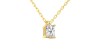 collier diamant coeur en or jaune 18k