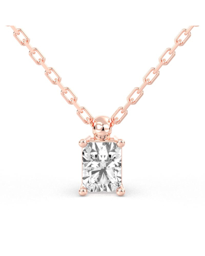 collier diamant coeur en or rose 18k