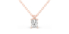 collier diamant coeur en or rose 18k