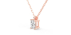 collier diamant coeur en or rose 18k