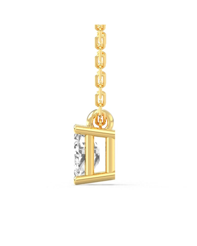 collier diamant coeur en or jaune 18k