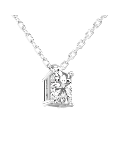 collier diamant coeur en or blanc 18k