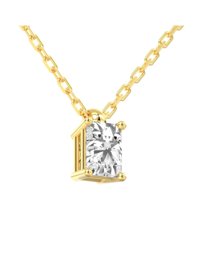 collier diamant coeur en or jaune 18k
