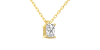 collier diamant coeur en or jaune 18k