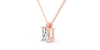 collier diamant coeur en or rose 18k