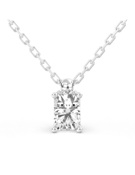collier diamant coeur en or blanc 18k 2