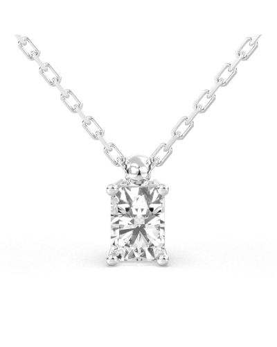 collier diamant coeur en or blanc 18k