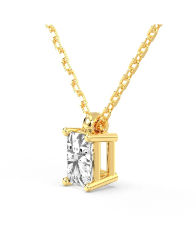 collier diamant coeur en or jaune 18k
