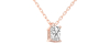 collier diamant coeur en or rose 18k