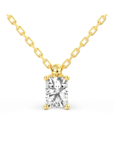 collier diamant coeur en or jaune 18k