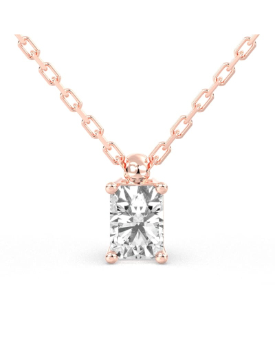 collier diamant coeur en or rose 18k