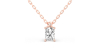 collier diamant coeur en or rose 18k