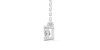 collier diamant coeur en or blanc 18k