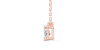 collier diamant coeur en or rose 18k