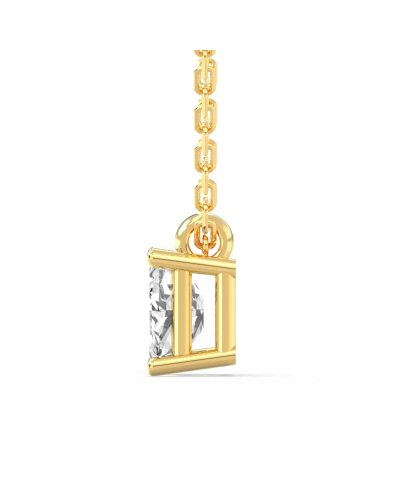 collier diamant coeur en or jaune 18k