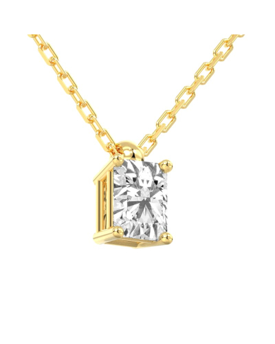collier diamant coeur en or jaune 18k