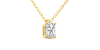 collier diamant coeur en or jaune 18k