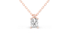 collier diamant coeur en or rose 18k