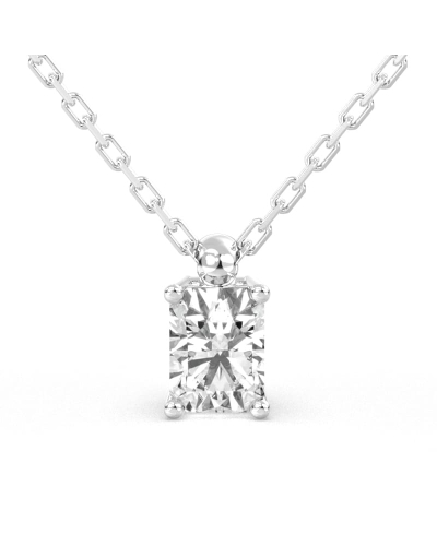 collier diamant coeur en or blanc 18k