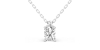collier diamant coeur en or blanc 18k