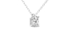 collier diamant coeur en or blanc 18k