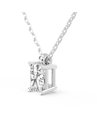 collier diamant coeur en or blanc 18k