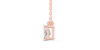 collier diamant coeur en or rose 18k