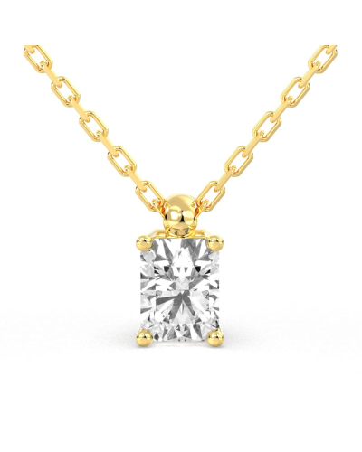 collier diamant coeur en or jaune 18k