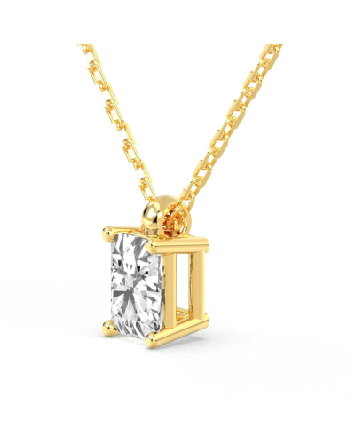 collier diamant coeur en or jaune 18k