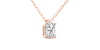 collier diamant coeur en or rose 18k