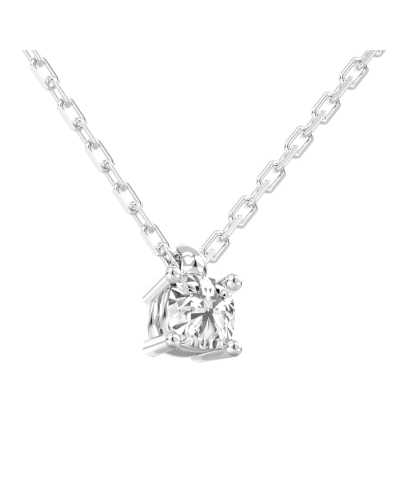 collier diamant coussin en or blanc 18k