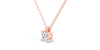 collier diamant coussin en or rose 18k