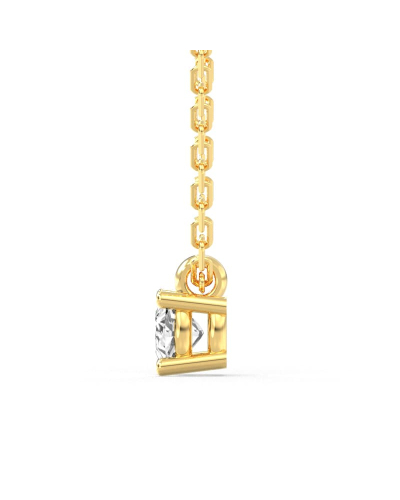 collier diamant coussin en or jaune 18k